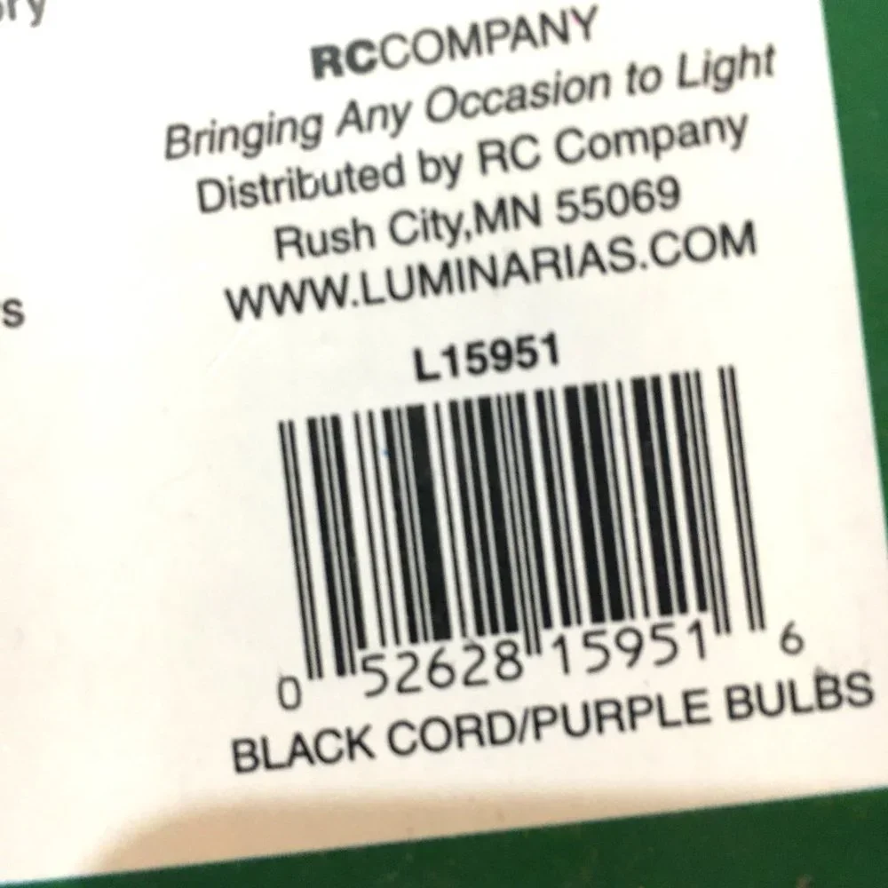 RICE LIGHTS String Purple 140 Count VTG NWT NOS